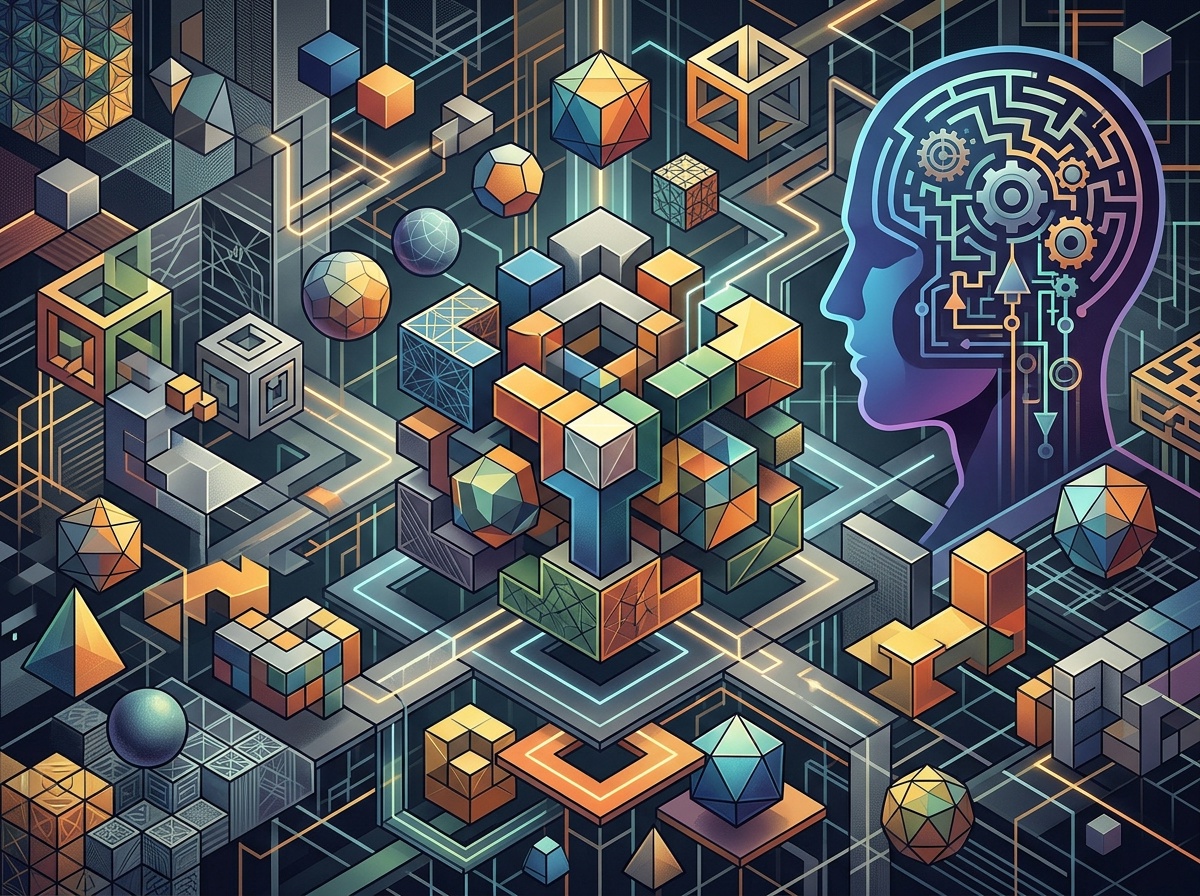 Abstract illustration of brain training and cognitive skills