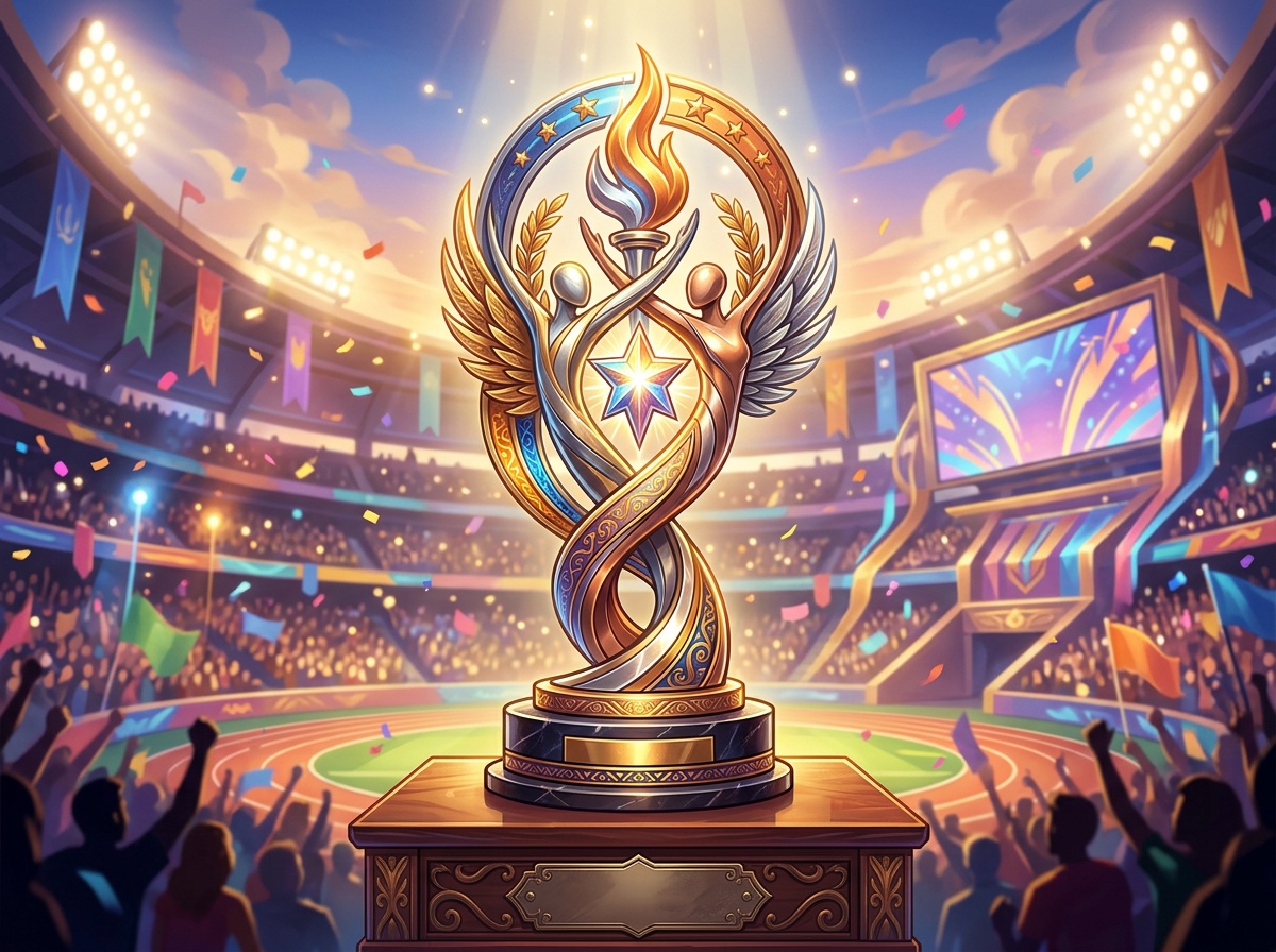 Trophy representing puzzle solving achievement and leaderboard ranking